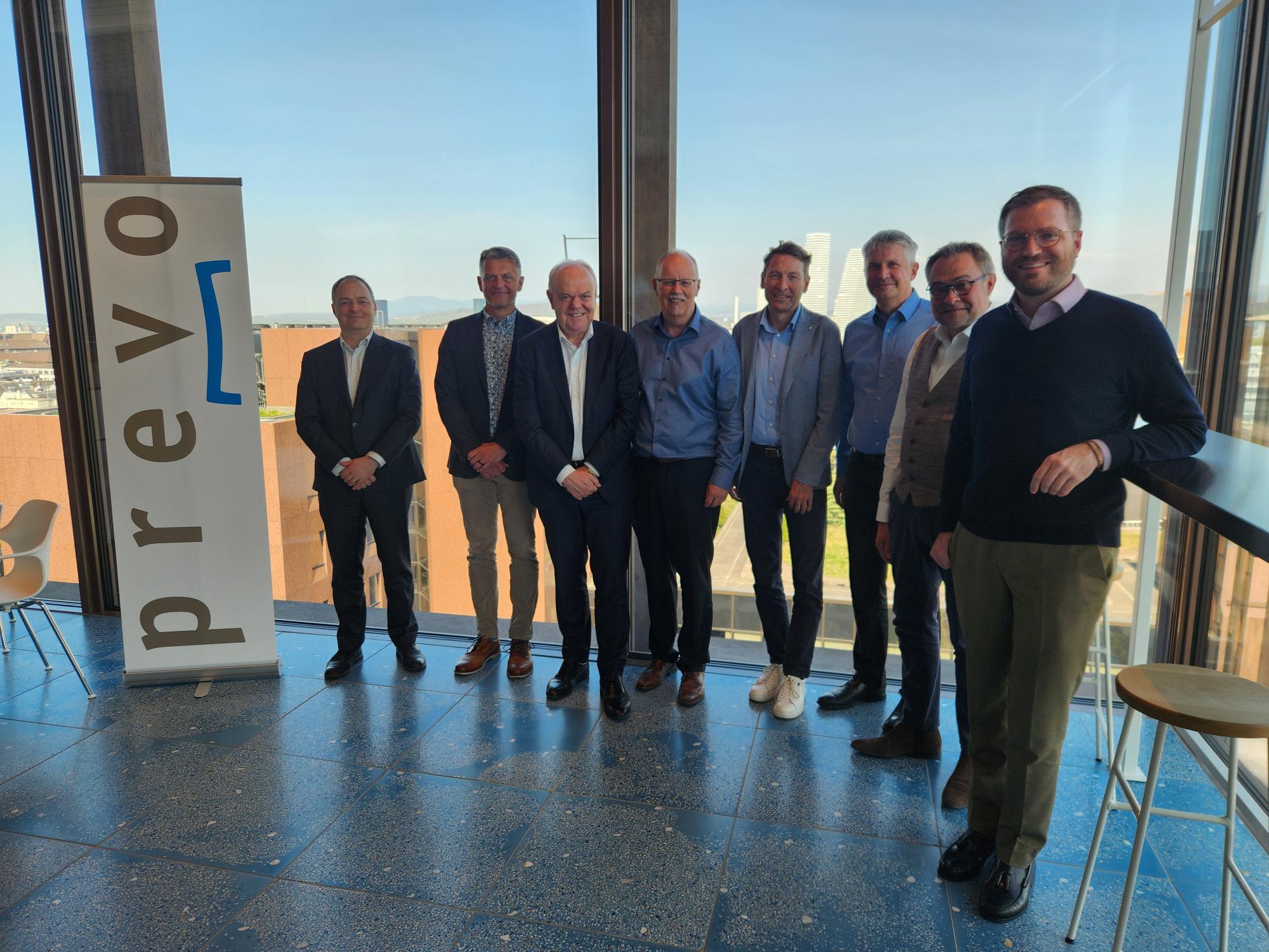 v.l.n.r.: Patric-Olivier Zbinden (Baloise), Achim Baumstark (Helvetia), Hans Zehetmaier (msg), Adrian Plattner (prevo), Oskar Zodel (msg Suisse), Thomas Gössel (Baloise), Francis Koehler (Helvetia), Fabrizio Brönnimann (Baloise)