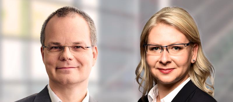 Dr. Frank Schlottmann, CEO of msg for banking ag and Helene Stargardt, Managing Director Staperior Consulting GmbH